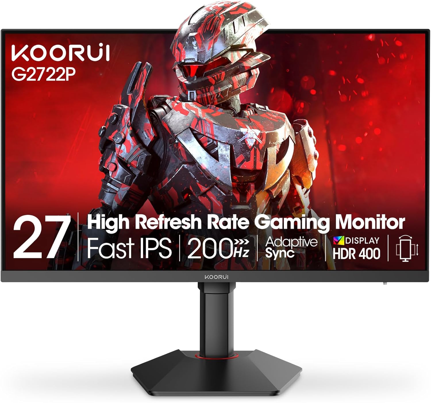 Moniteur de jeu KOORUI G2722P 27 pouces IPS QHD 200 Hz