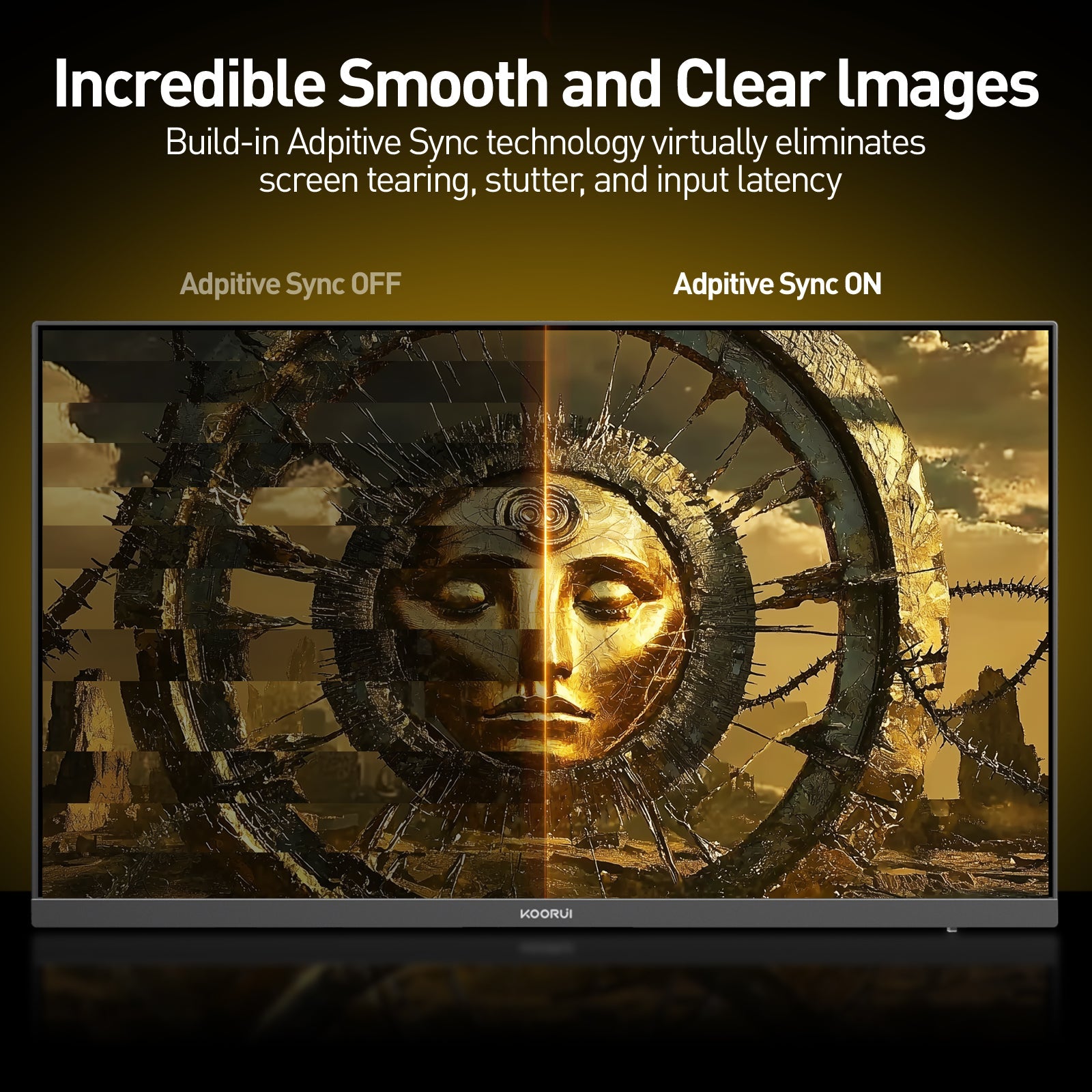 Moniteur de jeu KOORUI S2741LM 27 pouces double mode IPS/MINI LED UHD 160 Hz/FHD 320 Hz
