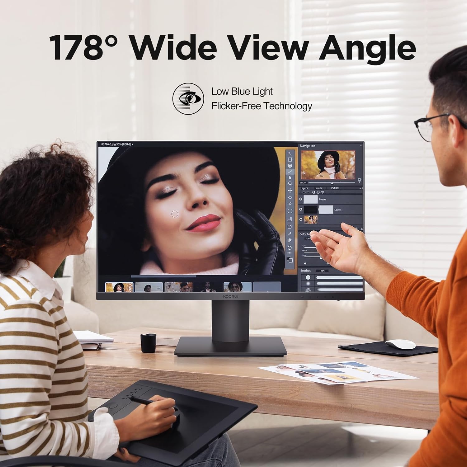 Moniteur professionnel KOORUI N07 27 pouces IPS 4K UHD 60 Hz