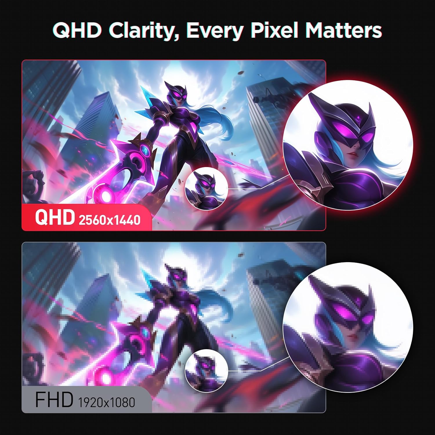 Moniteur de jeu KOORUI G2421V 24 pouces IPS QHD 180 Hz