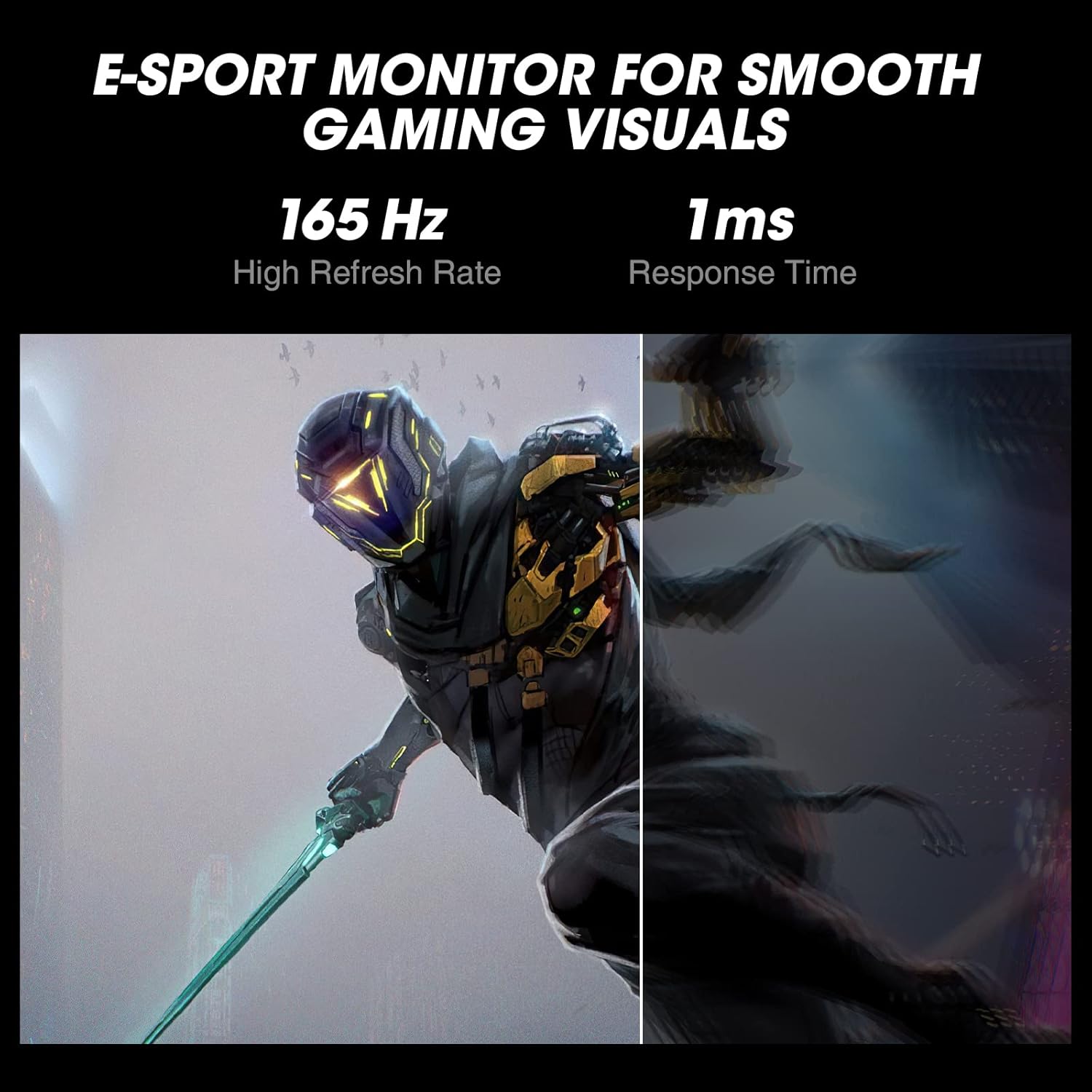 Moniteur de jeu incurvé KOORUI 34E6UC 34 pouces VA WQHD 165 Hz