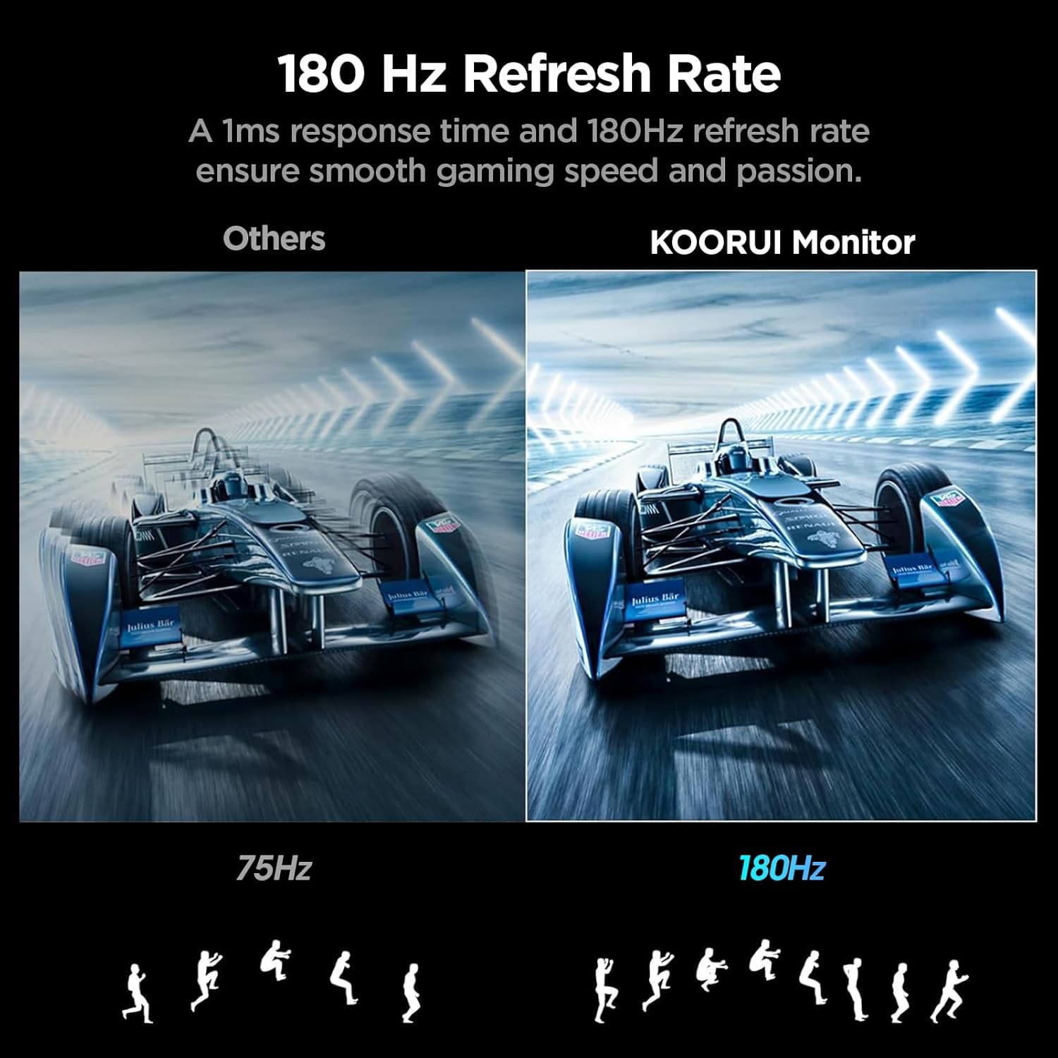 Moniteur de jeu incurvé KOORUI 24E6CA 24 pouces VA FHD 180 Hz