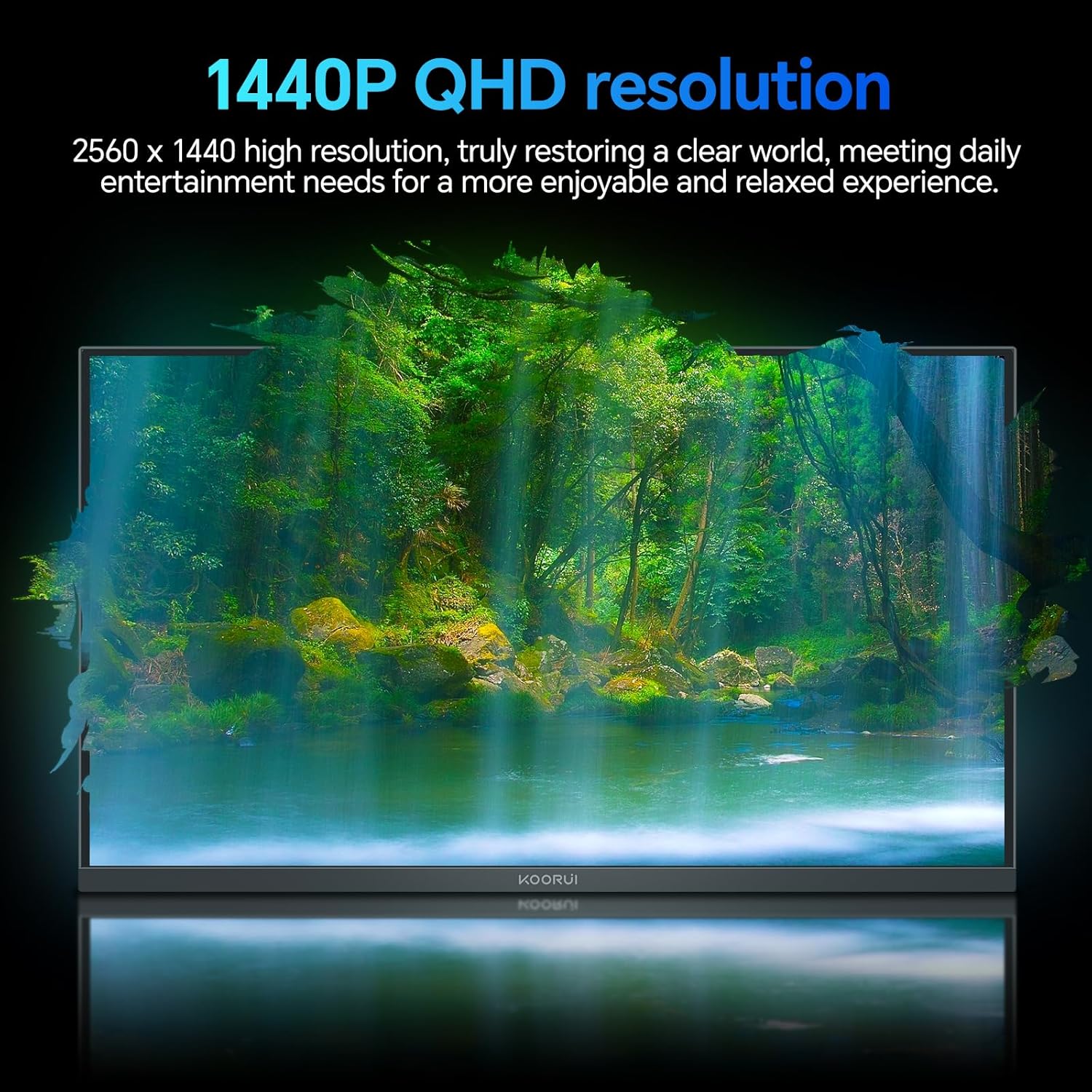 Moniteur professionnel KOORUI E2721F 27 pouces IPS QHD 100 Hz