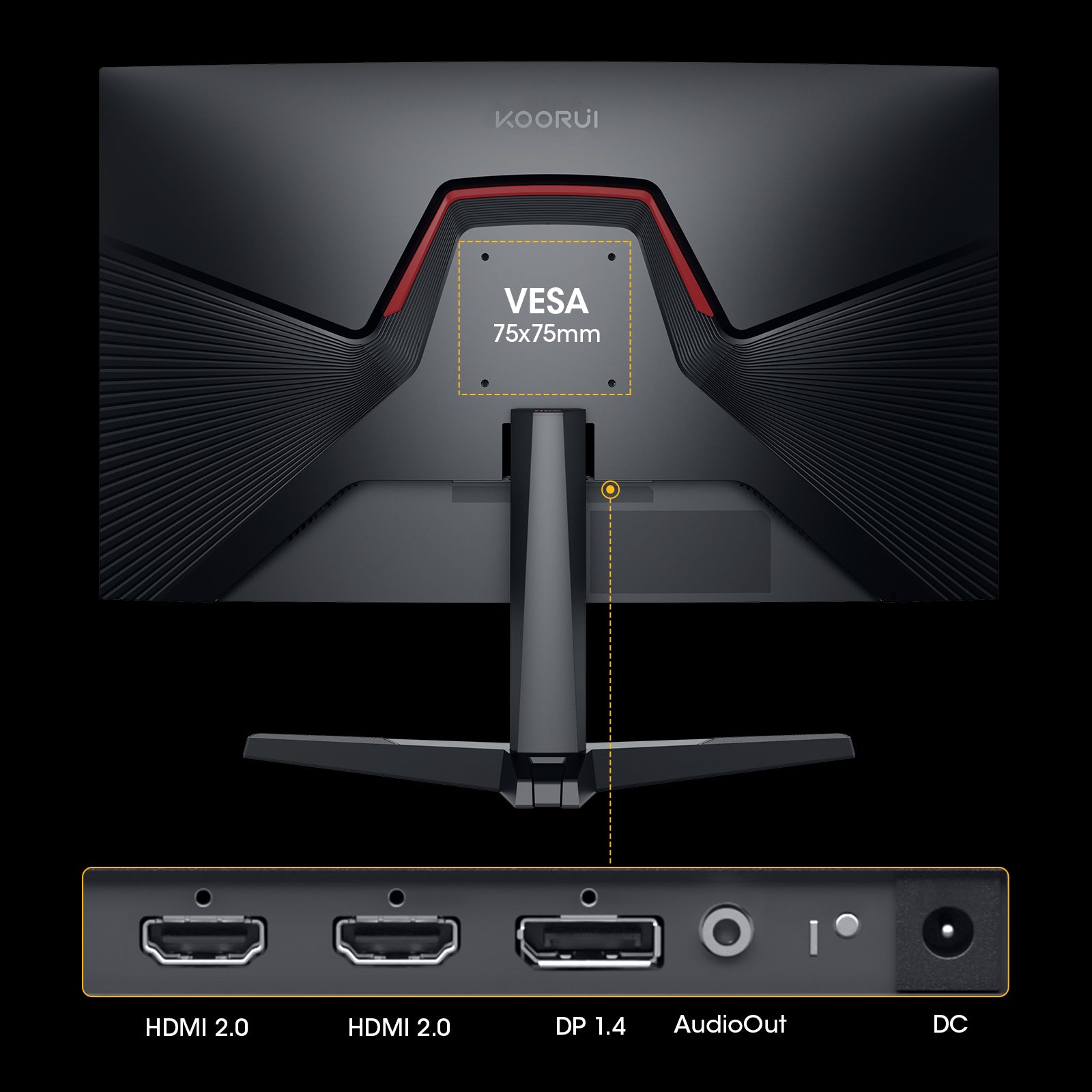 KOORUI G3221SC 31.5-inch QHD 170Hz Curved VA Gaming Monitor