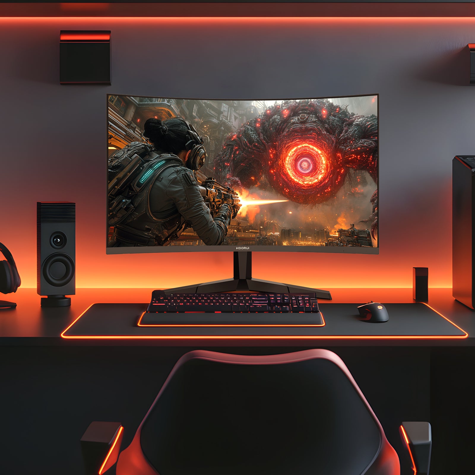 KOORUI G3221SC 31.5-inch QHD 170Hz Curved VA Gaming Monitor