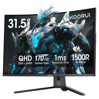 KOORUI G3221SC 31.5-inch QHD 170Hz Curved VA Gaming Monitor