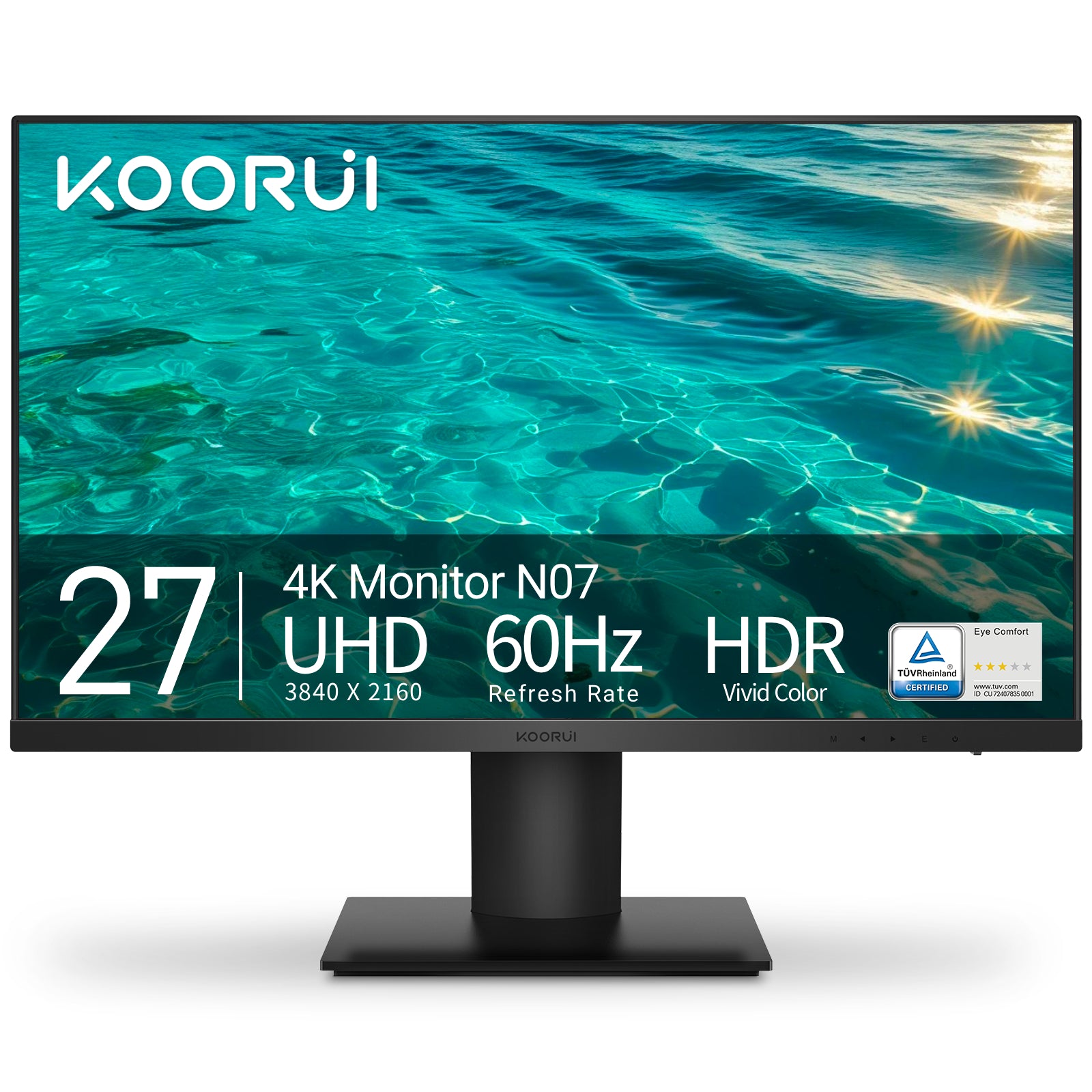 Moniteur professionnel KOORUI N07 27 pouces IPS 4K UHD 60 Hz 
