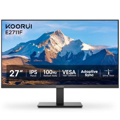Moniteur professionnel KOORUI E2711F 27 pouces IPS FHD 100 Hz 