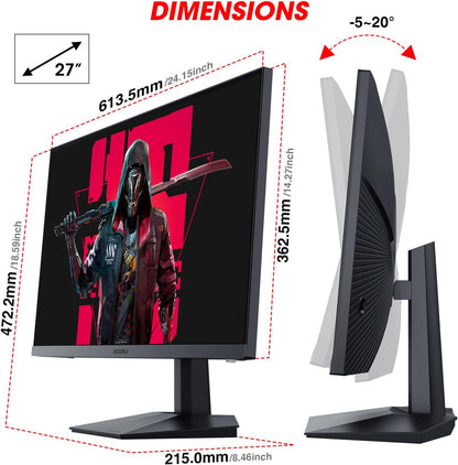 Moniteur de jeu KOORUI GN07 27 pouces IPS QHD 170 Hz 