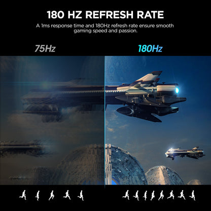 Moniteur de jeu incurvé KOORUI 27E6CA 27 pouces VA FHD 180 Hz 