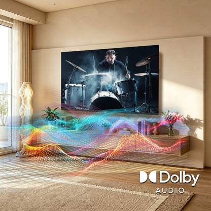 KOORUI K55Q1UQ-T8, 55 pouces, 4K QLED, TV Tizen, Design sans bordure, Son dynamique avec Dolby Audio, Finition métallique haut de gamme