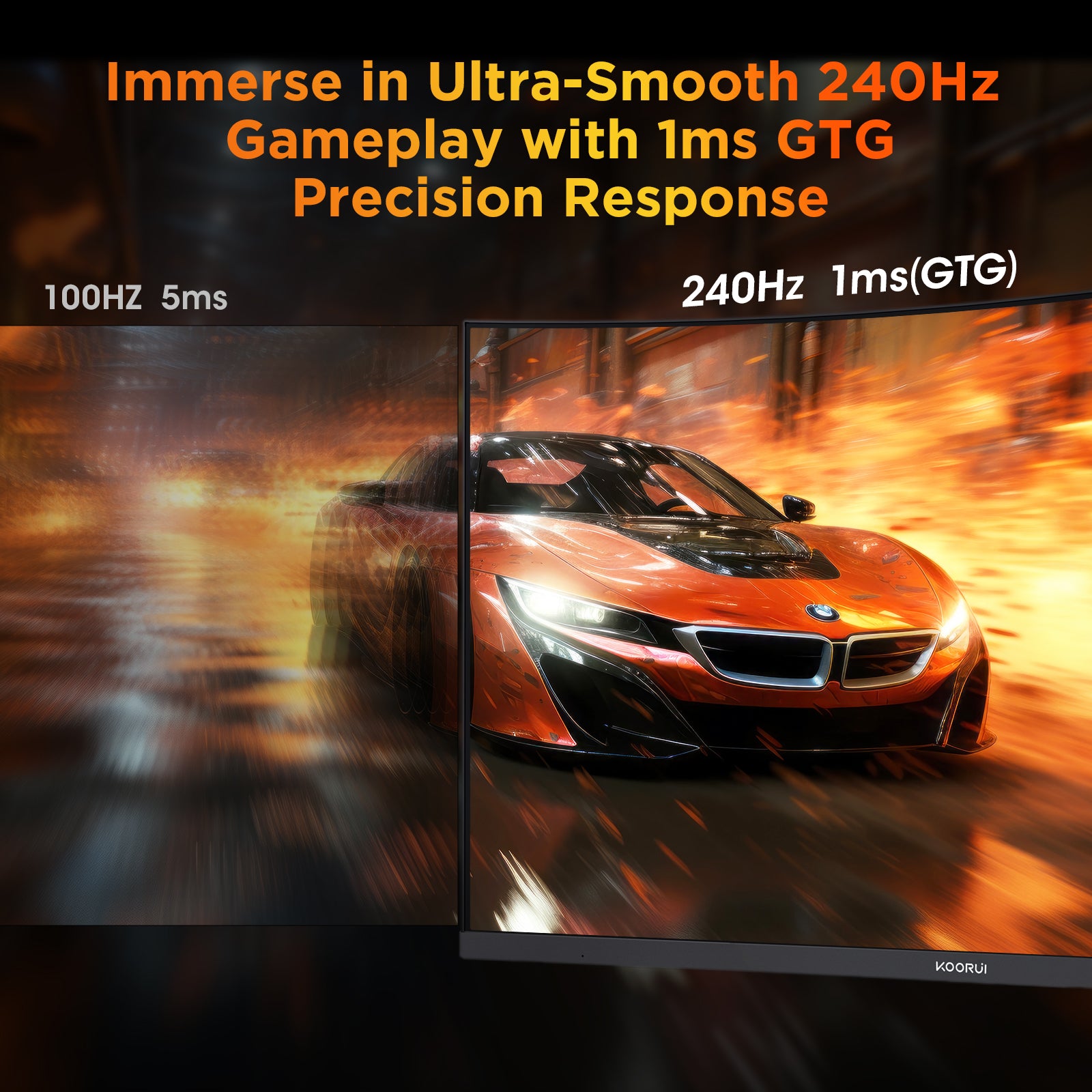 KOORUI G3221SC 31.5-inch QHD 170Hz Curved VA Gaming Monitor