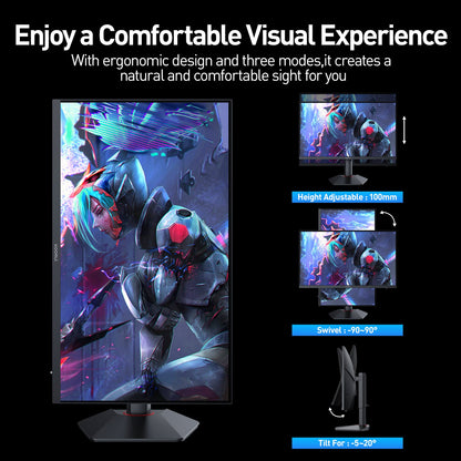 Moniteur de jeu KOORUI G2741L 27 pouces IPS 4K UHD double mode 160 Hz + UHD / 320 Hz + FHD 