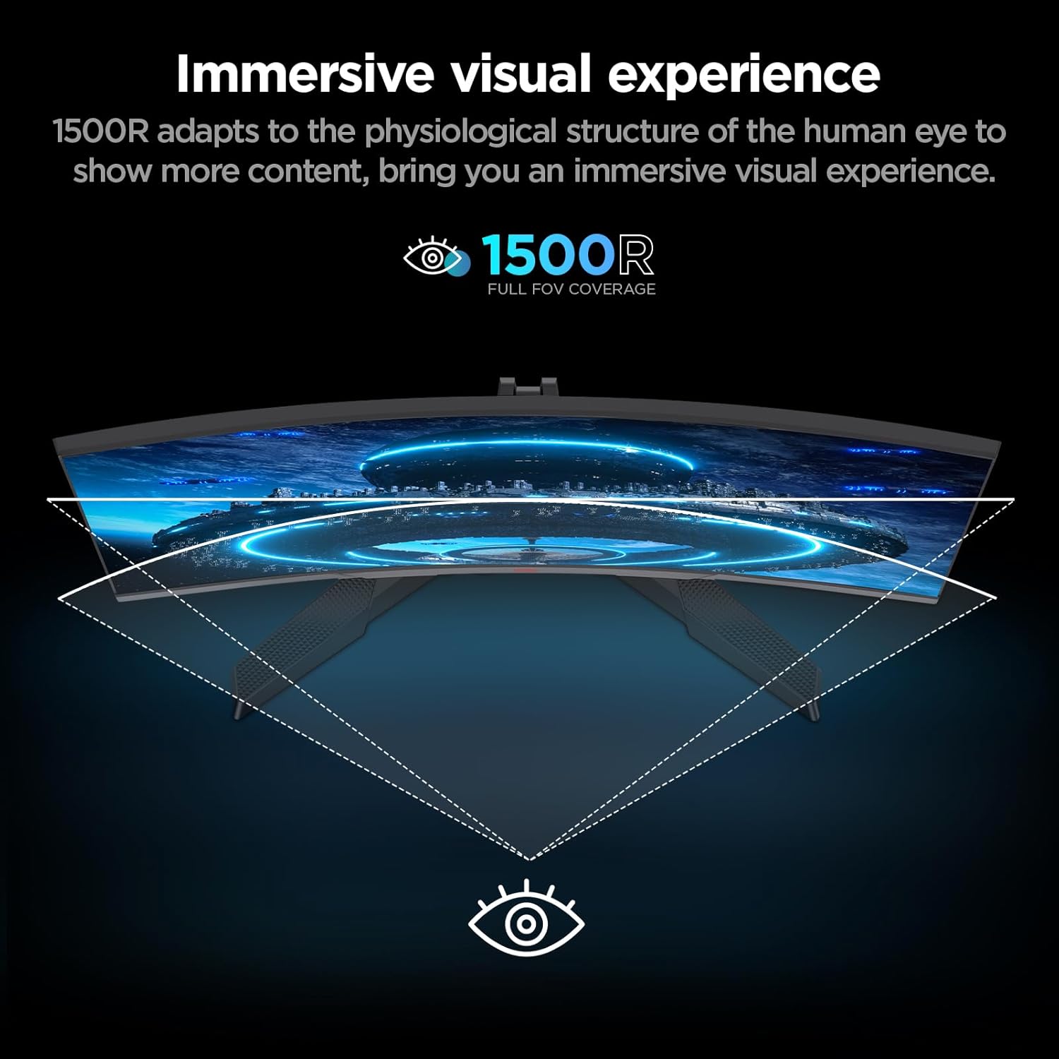 Moniteur de jeu incurvé KOORUI 24E6CA 24 pouces VA FHD 180 Hz 