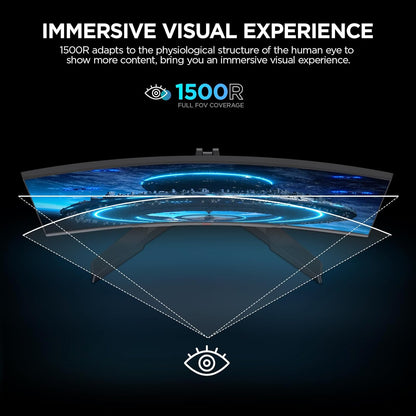 Moniteur de jeu incurvé KOORUI 27E6CA 27 pouces VA FHD 180 Hz 