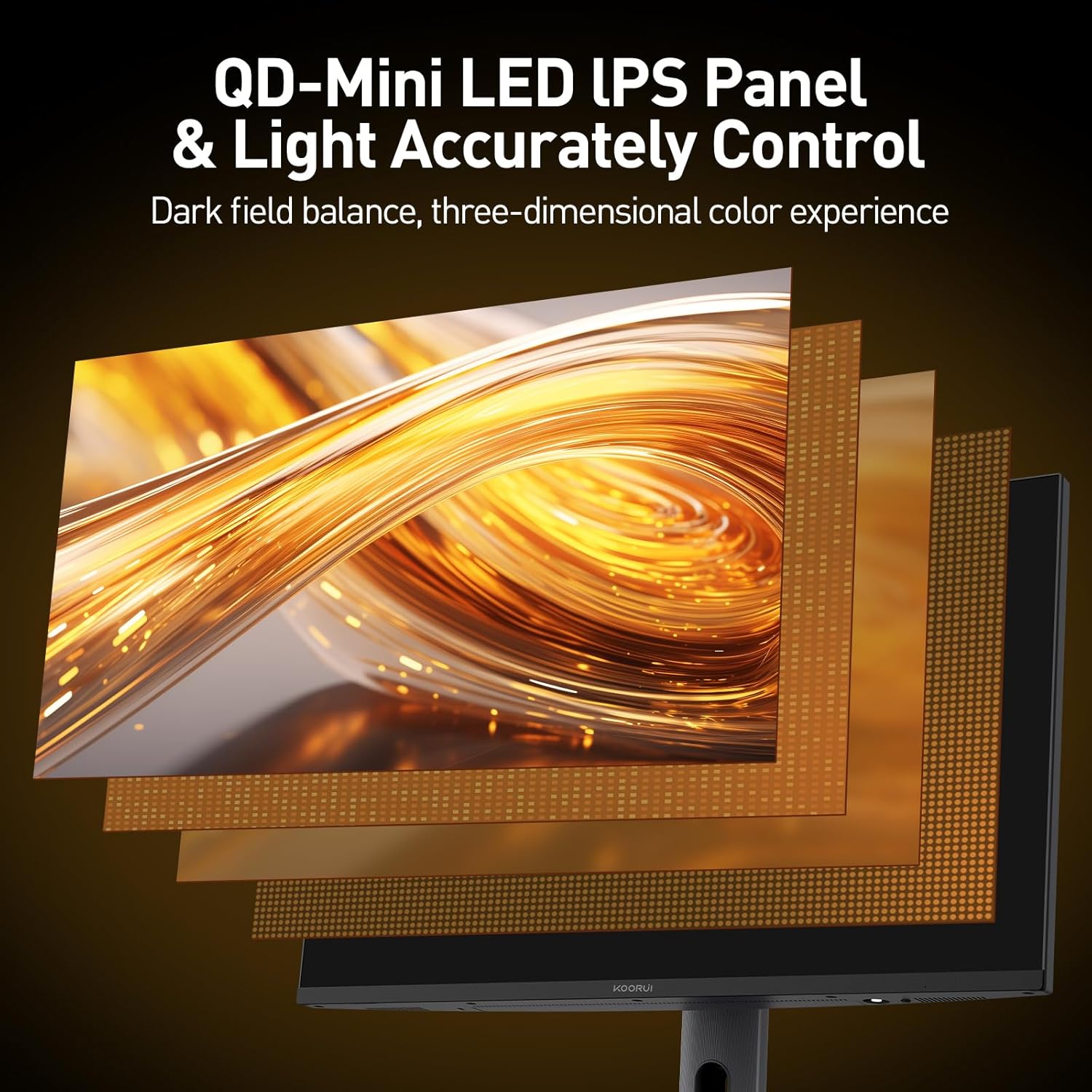 Moniteur de jeu KOORUI S2741LM 27 pouces double mode IPS/MINI LED UHD 160 Hz/FHD 320 Hz