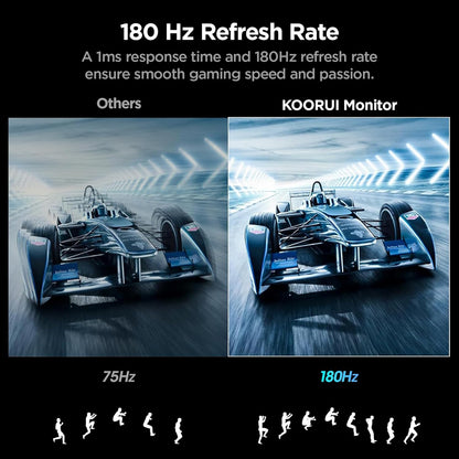 Moniteur de jeu incurvé KOORUI 24E6CA 24 pouces VA FHD 180 Hz 