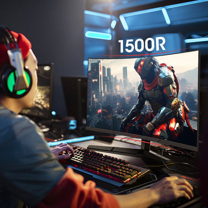 Moniteur de jeu incurvé KOORUI 27E6CA 27 pouces VA FHD 180 Hz 