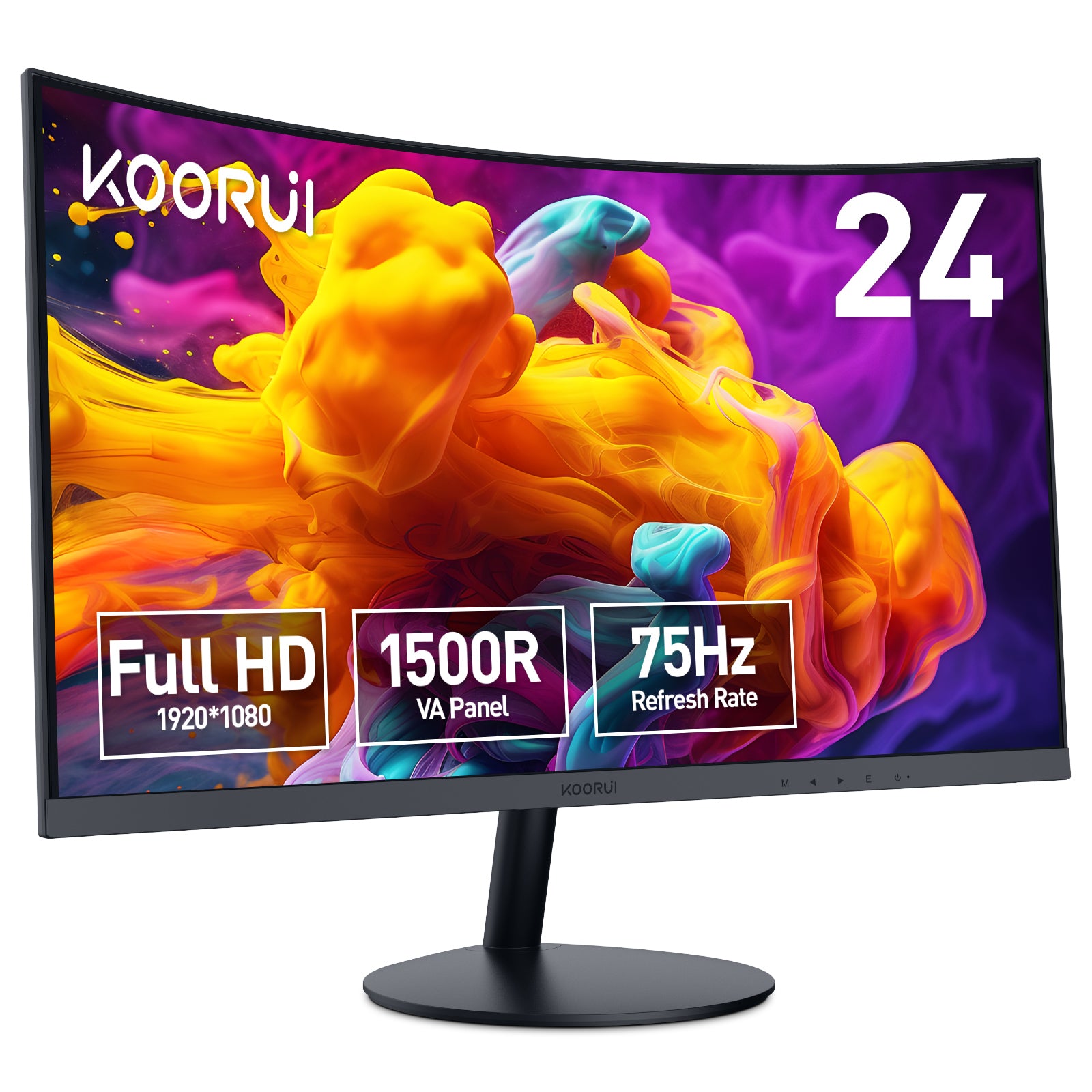 Moniteur de jeu incurvé KOORUI 24N5CA 24 pouces VA FHD 75 Hz 1500R 
