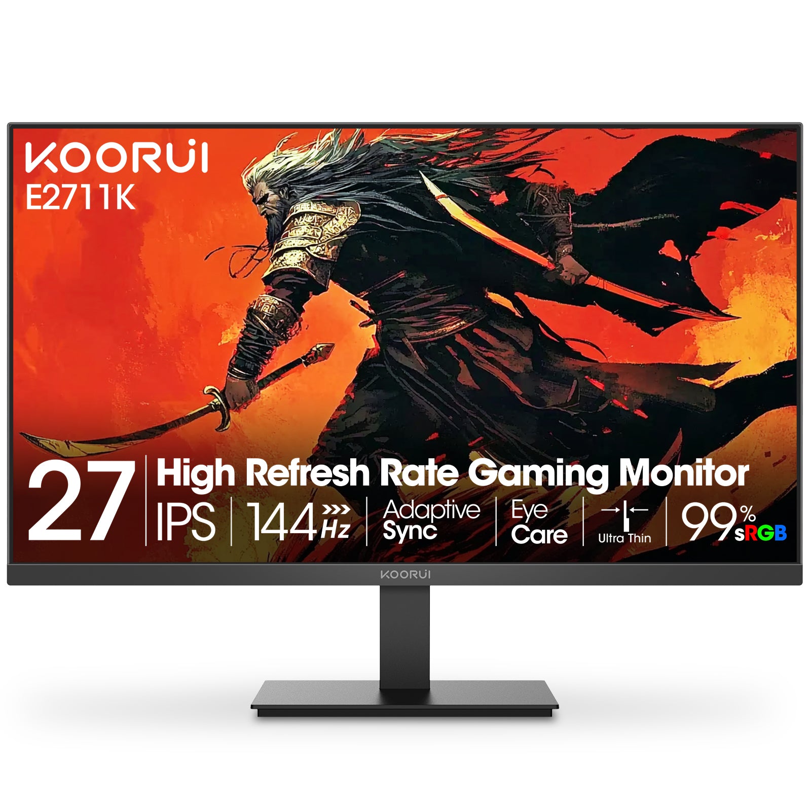 Moniteur professionnel KOORUI E2711K 27 pouces IPS FHD 144 Hz 