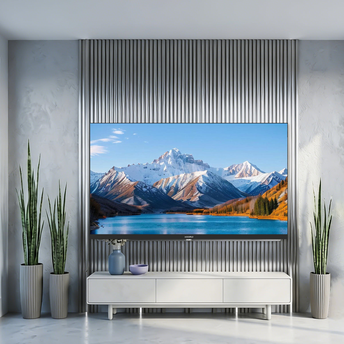KOORUI K75D5UQ-T8, 75 pouces, 4K QLED, TIZEN TV, Design sans bords, Son dynamique avec Dolby Audio, Finition métallique haut de gamme